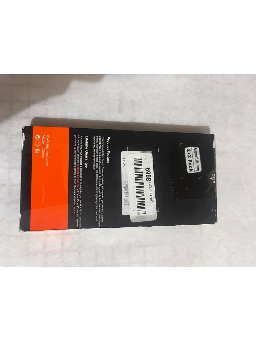 Privacy Glass Screen Protector 2+2 Pack for iPhone 12 Mini